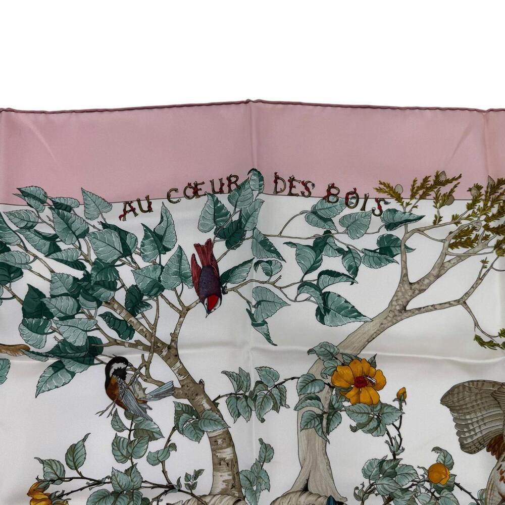 HERMES Pink Silk Scarf - Picture 7 of 8